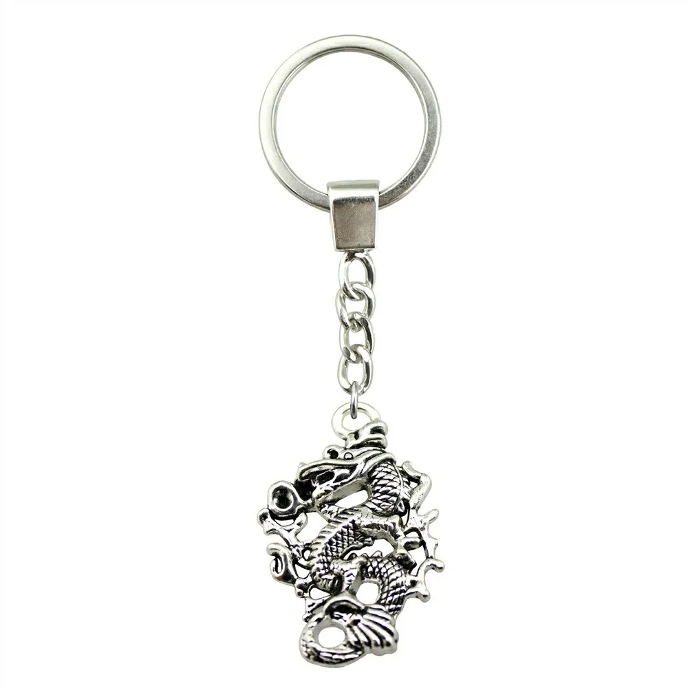 

50x35mm Dragon Key Ring 2019 Vintage Metal Key Chain Party Gift Dropshipping Jewellery
