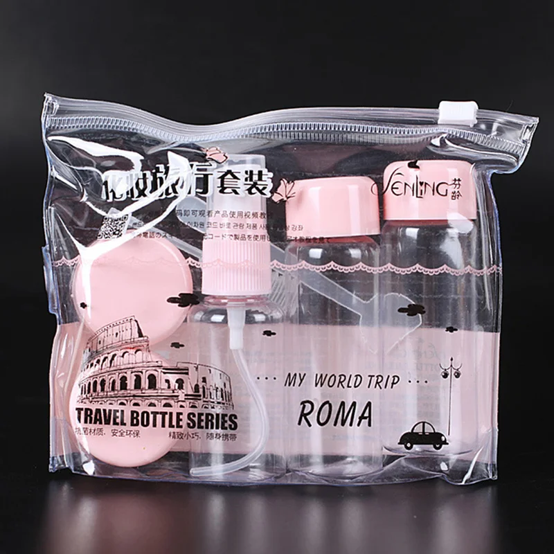 

3 Colors 7 PCS/set Mini Makeup Cosmetics Face Cream Empty Pot Travel Cosmetic Empty Jar Pot Makeup Face Cream Container Bottle