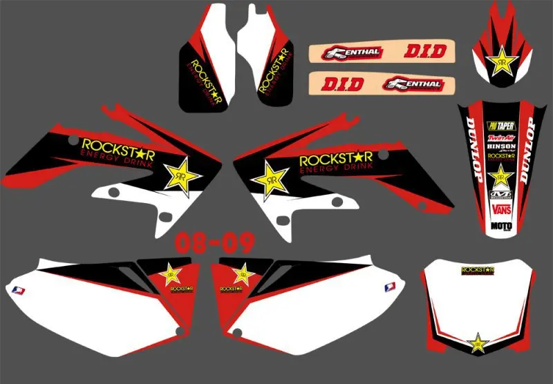 

TEAM GRAPHICS & BACKGROUNDS DECALS STICKERS Kits for Honda CRF250 CRF250R 2008 2009 CRF 250 250R