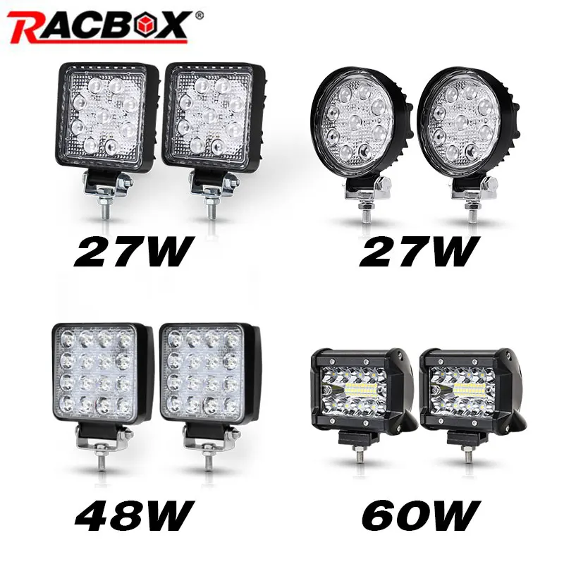 Günstig 2 stücke 4 Zoll Offroad LED Light Bar Flood Spot Combo Strahl Scheinwerfer 12V Für Jeep ATV UAZ SUV 4WD 4x4 Lkw Traktor LED Arbeit Licht