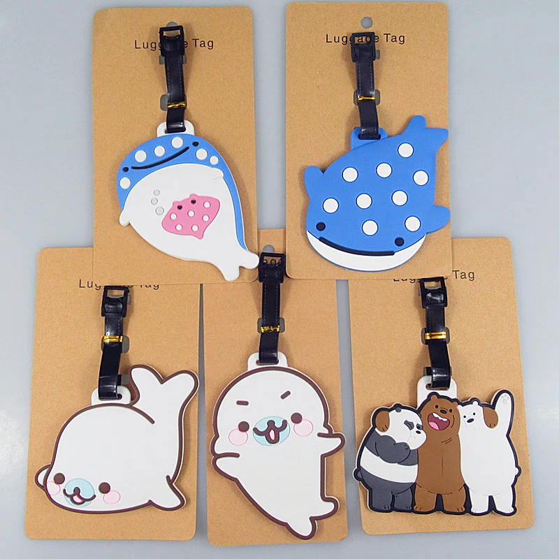 we bare bears luggage tag