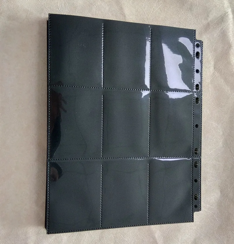 

10 Pieces/Lot poke Sport Trading game tcg cards sleeves Protector 18 Pockets/ page sheet for ccg ygo Cards Binder album