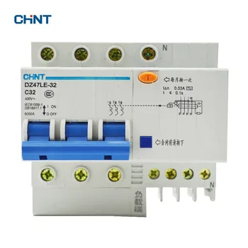 

CHINT 32A Earth Leakage Circuit Breaker Elcb DZ47LE-32 3P N C32