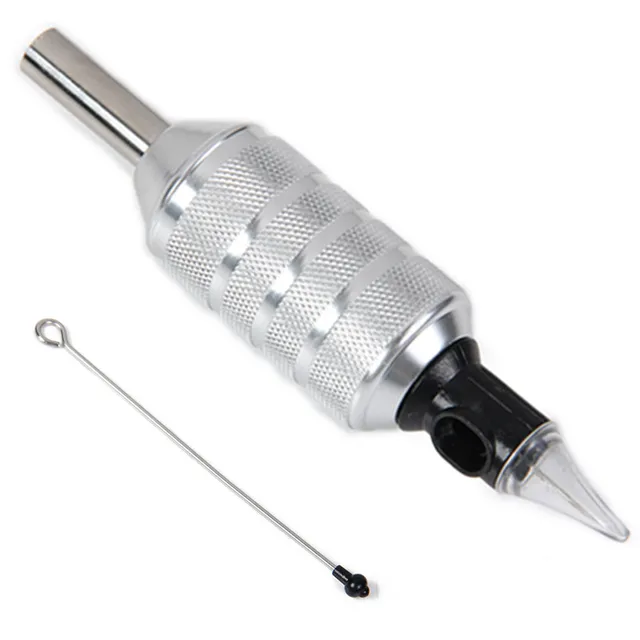 Professional Silver Aluminium Alloy Cartridge Tattoo Grip For Needle Cartridges Supply — HG-002B Professional Silver Aluminium Alloy Cartridge Tattoo Grip For Needle Cartridges Supply — HG-002B