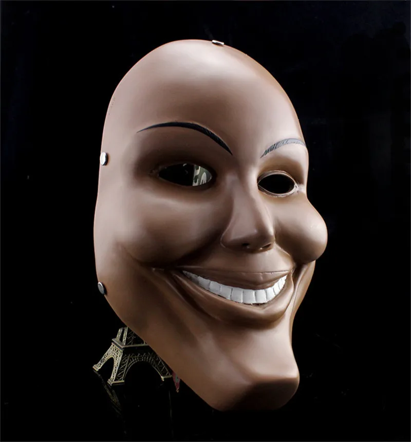 Movie The Purge Resin Anonymous Masks Halloween Scary Horror Party Full Face Smile Mask Carnival Costume Free Shipping FA102 (9)