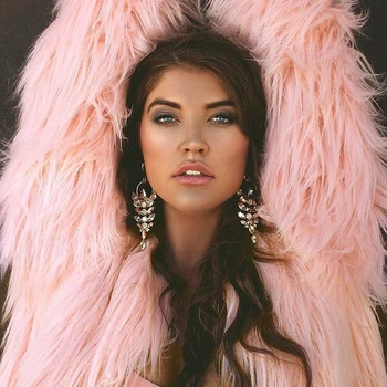 

Plus Size Floating Hair Jacket Fur Coat Women Fur Overcoat Imitation Fur Faux Fox Jackets Hairy Party Fur Warm Coat