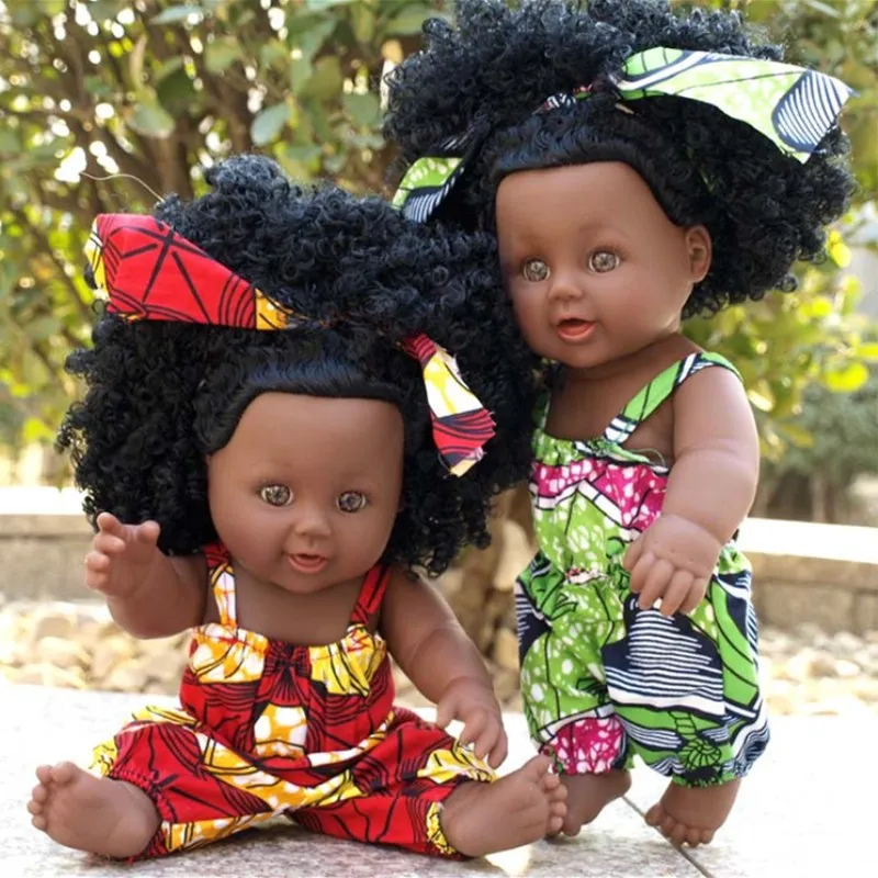 

Lol Dolls Toys Bjd Baby Reborn Silicone Explosive Head Soft Glue Simulation Black African Model Doll Children's Bath Toy Girl