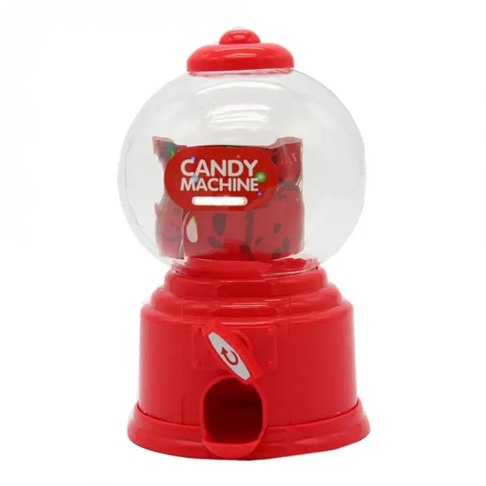 Милая Мини машина для конфет пузырьковый аппарат для продажи жевательных резинок-шариков банка монет детские игрушки Детский подарок KM88
