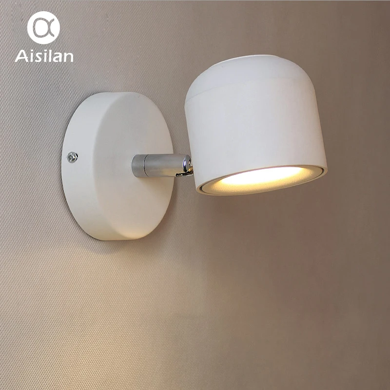  Aisilan Wall Lamp Modern Style Wall light Adjustable Black/White 7W for Bedroom Foyer Mirror Light  - 32871195670