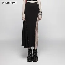 Панк рейв женщин стимпанк пикантный зауженный половина юбка мода готический Сплит Сексуальные вечерние юбки