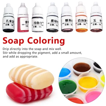 

7 Colors 5ml Handmade Pigment Soap DYE Pigments Dye Toolkit Handmade Soap Based Materials Liquid Pigment Liquid