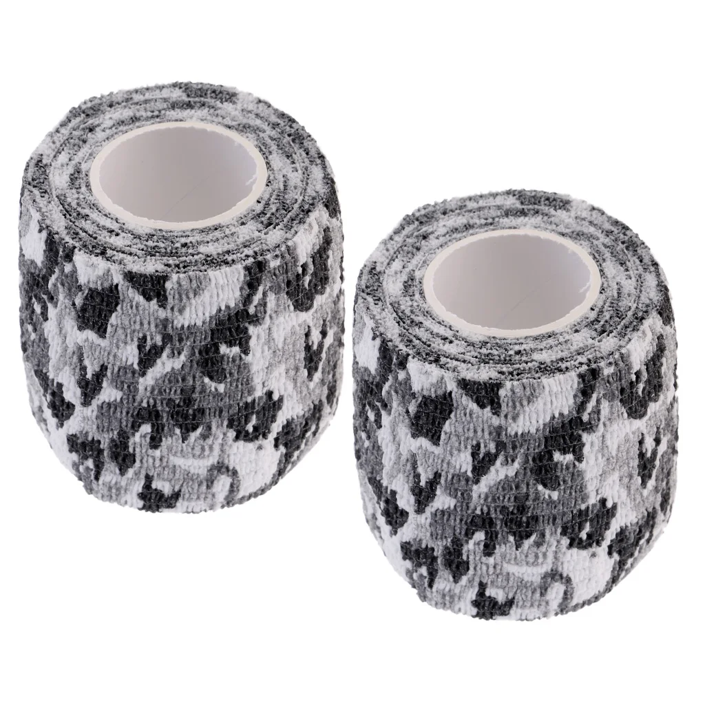 2pcs Bionic Camo Gear Wrap Hunting Camping Stealth Tape Snow Camo 5cmx4.5m 
