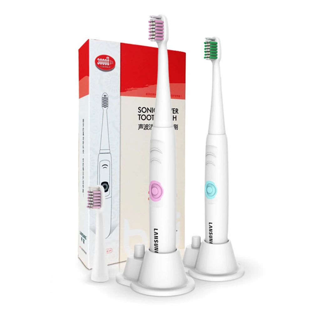 Dry Battery Power Electric Toothbrush IPX7 Waterproof Ultrasonic Sonic