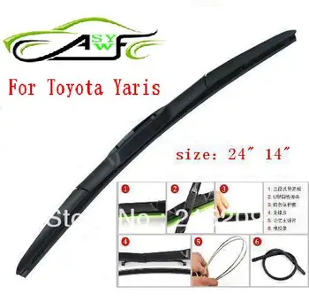 

auto car windshield wiper blade for Toyota Yaris Car Wipers Blades,Natural Rubber Wiper,Car Accessory/AUTO SOFT