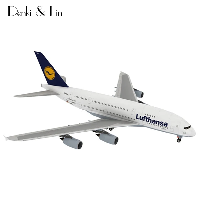 

1:144 DIY 3D Airbus A380 Airliner Plane Aircraft Paper Model Assemble Hand Work Puzzle Game DIY Kids Toy Denki & Lin