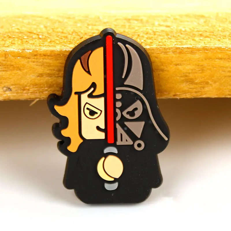 Novelty Cute 6Pcs/Lot PVC Cartoon Star Wars Garden Shoes Buckles Accessories Charm Decorations Fit Bands/Bracelets/Croc/JIBZ D29