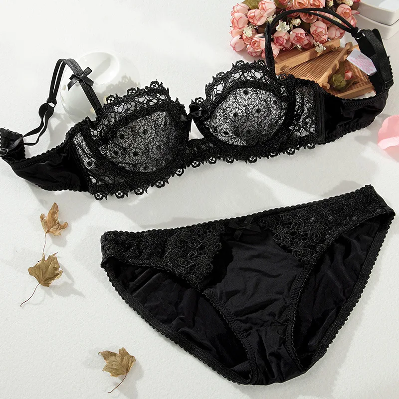 Woman's lace bra and panty sets