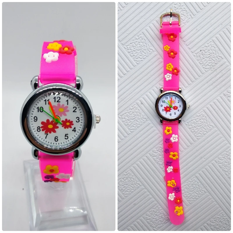 Модные часы HBiBi с цветными цветами, детские часы для девочек, повседневные Детские кварцевые наручные часы, Montre pour enfants