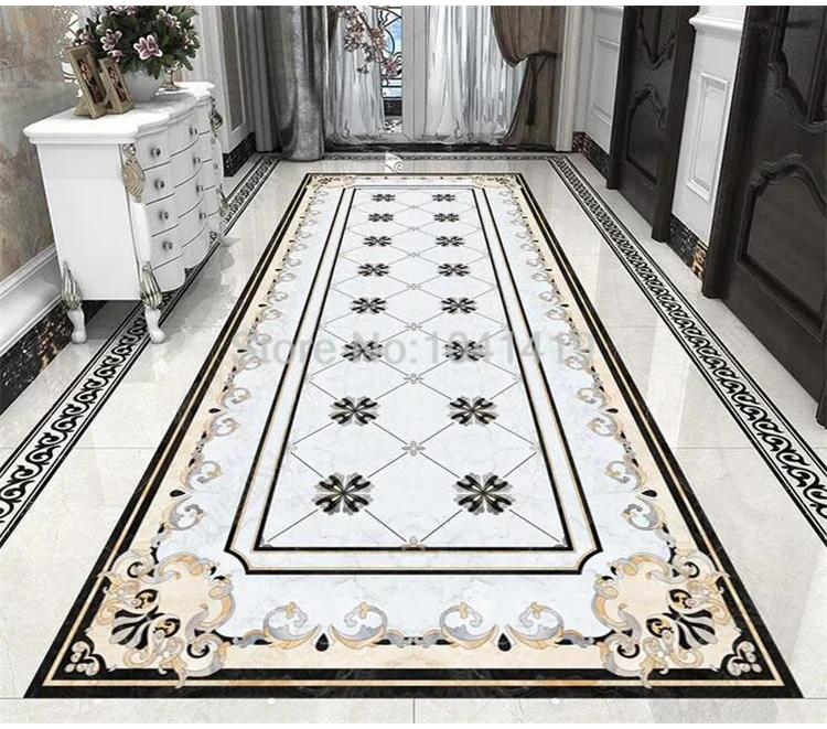 Европейский стиль мраморный пол обои 3D гостиная отель роскошный Декор плитки пол Фреска ПВХ самоклеющиеся водонепроницаемые наклейки
