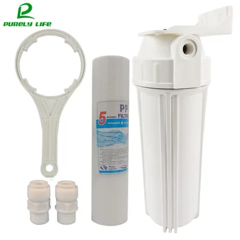 

10 inch water Pre-filter 1/4" fast connection water purifier PPF cotton single stage prefilter with Hanger Filter bottle