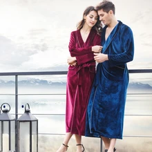 Мужская и Женская Весенняя и Осенняя Роскошная бархатная Классическая шаль с воротником на груди, костюм средней длины, ночная рубашка, ночная рубашка