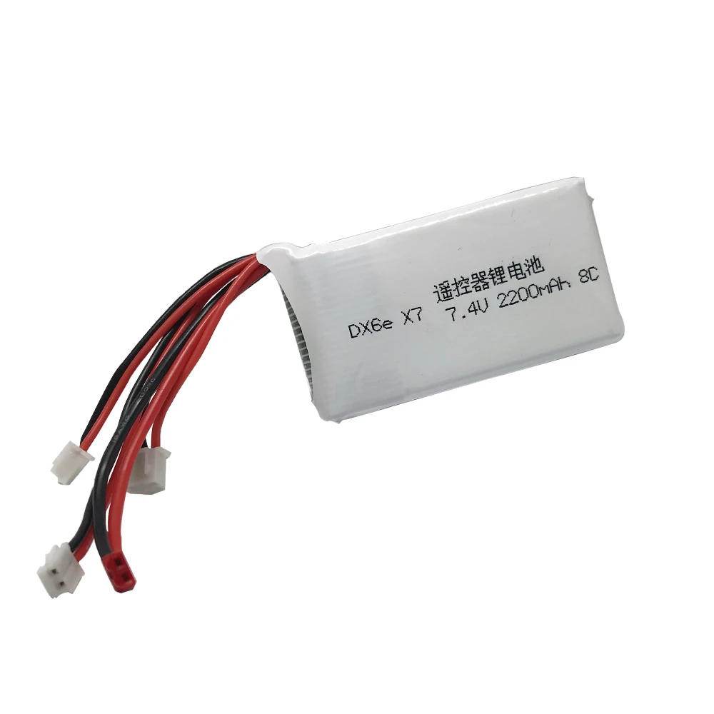 Lipo Аккумулятор 7 4 в 2200 мАч для Тараниса Q X7 DX6e DX6 передатчик пульт дистанционного