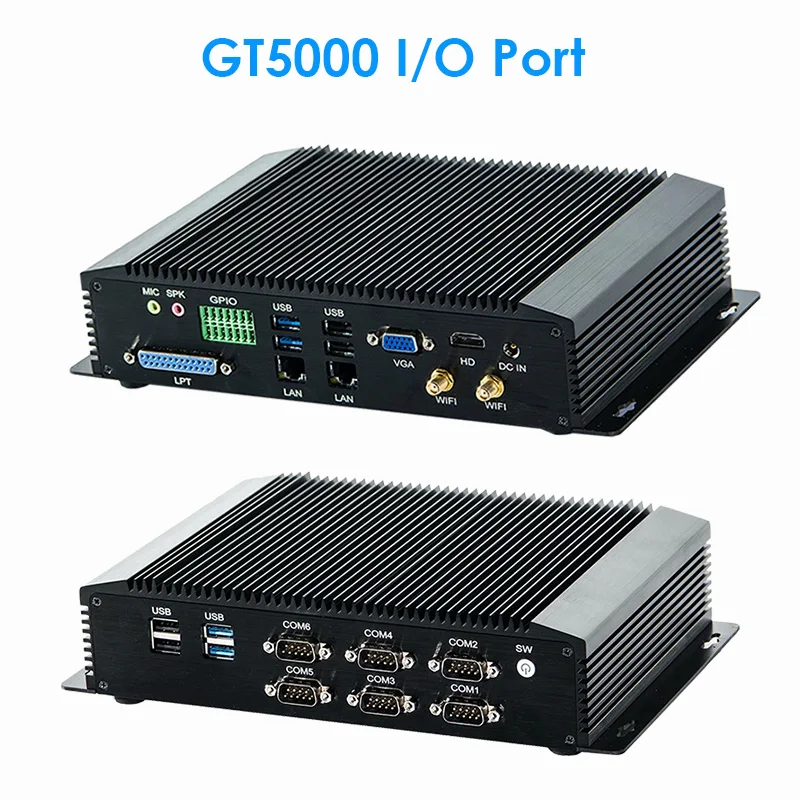 Промышленный Мини компьютер Core i5 4200U i7 4500U с 6COM rs232 rs422 rs485 HDMI VGA GPIO LPT портами для медицинской промышленности