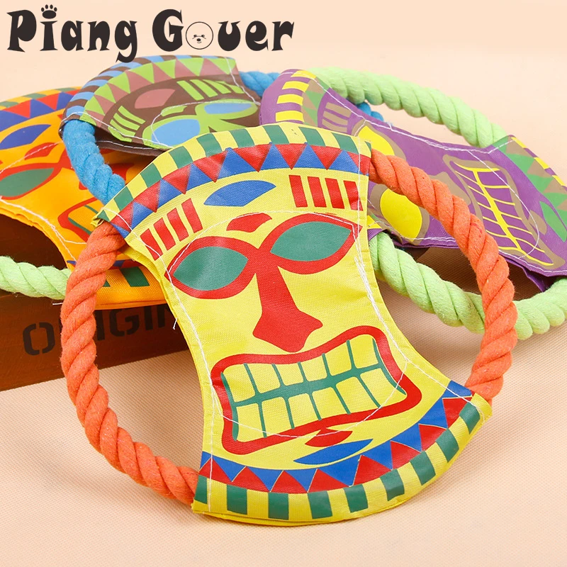 Flying Saucer Cotton String Dogs Toy Training Chew Rope Pet Toysdog