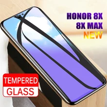 Protector de pantalla de vidrio templado para móvil, película de vidrio templado 9H 2.5D, antiblu-ray, para Huawei Honor 8X Max, 2 uds.