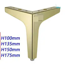 Оборудование для ножек дивана железный шкаф треугольный металлический мебель золотой трезубец ноги Кухня стол и стулья стул покрытия для ног