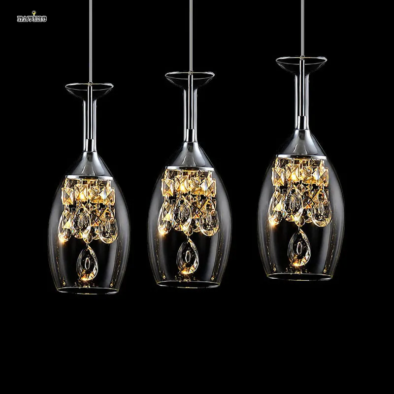 Wine glass Modern LED Chandelier Lighting Crystal Chandeliers Hanging