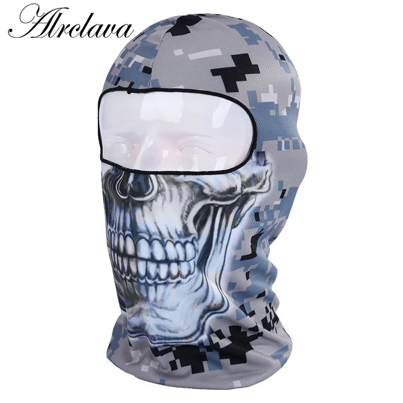 

3D Skull Balaclava Motorcycle Face Mask Balaclava Windproof Breathable Biker Racing Cap Helmet Face Shield Hood