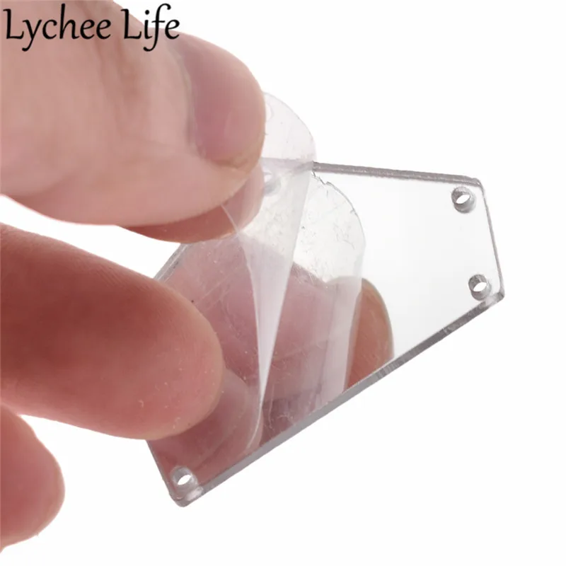 Lyhcee Life 25 шт. плоские задние зеркальные бусины акриловые 1 6x4 9 см Швейные
