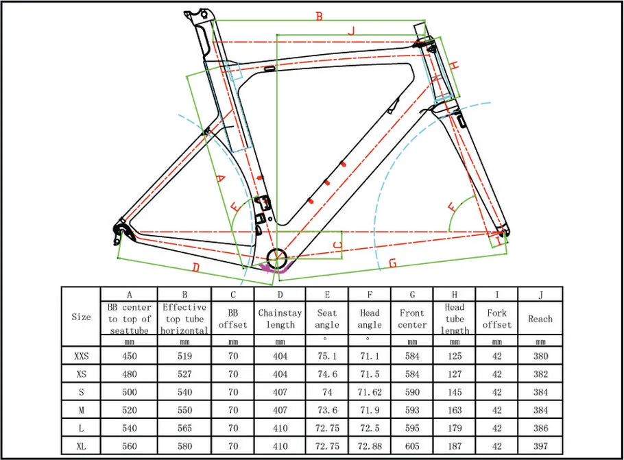 Colnago Frame Size Chart