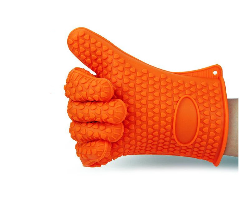 ORGANBOO 1PC barbecue outdoor silicone gloves high temperature insulation hot water slippery microwave oven baking gloves bbq