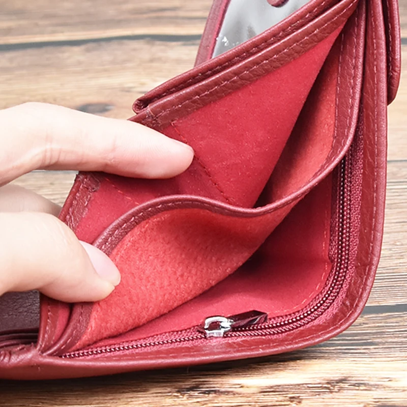 Tanie Portfele damskie mała marka odzieżowa prawdziwa skórzana portmonetka damska torba na karty dla kobiet 2019 sprzęgła kobiet torebka damska portfel na pieniądze