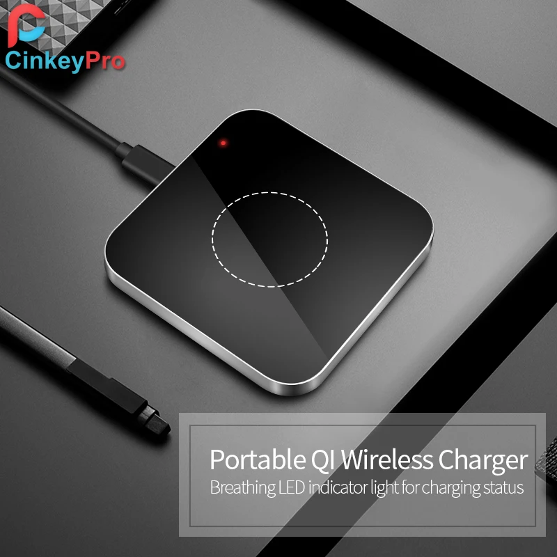 bilder für CinkeyPro QI Wireless-ladegerät Lade-Pad 5 V/1A Aluminium & Acryl für Samsung Galaxy S6 S7 S8 Note 5 kanten Nexus 4/5 bilder für CinkeyPro QI Wireless-ladegerät Lade-Pad 5 V/1A Aluminium & Acryl für Samsung Galaxy S6 S7 S8 Note 5 kanten Nexus 4/5