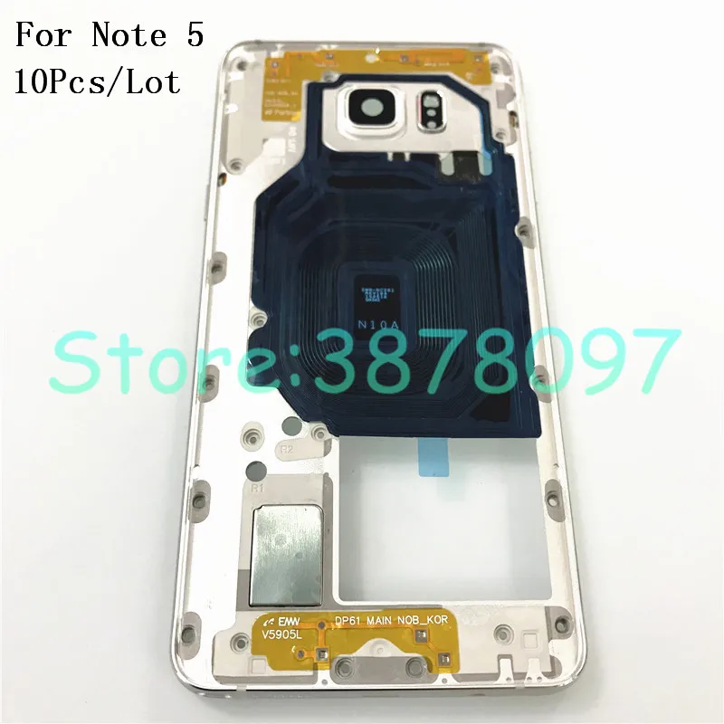 10 шт./лот для Samsung Galaxy Note 5 N920F N920A средняя пластина рамка Корпус Шасси + задняя