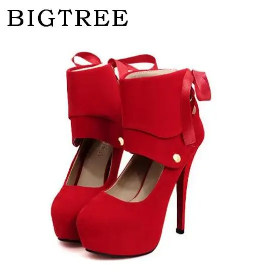 

Woman Shoes New Pumps Spring and Summer Platform 4cm, High-heeled 14cm Red Bridal Shoes Shallow Mouth Thin Heels Dual-use Shoes