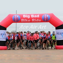 Горячая высокое количество наружная реклама надувные арки, стартовый финишный линия для велосипедной гонки