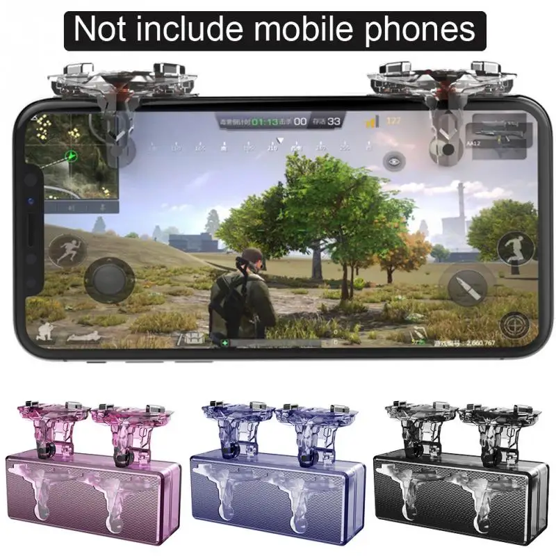 

Accurate Controller Mobile Phone Use L1R1 Joystick Shooter Game Finger Press Aim Key Practical Fire Button Useful Game Triggers