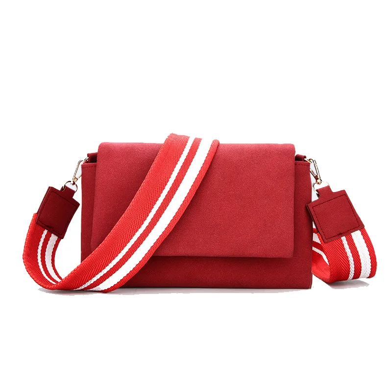 Herald модная женская сумка-мессенджер из высококачественной кожи, женская сумка с клапаном и широким ремешком, женская сумка на плечо, женская сумка через плечо - Цвет: Red