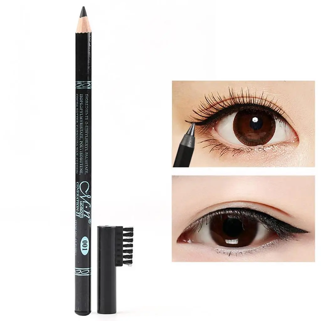 

New Black Pen Head Sweat-resistant Eyebrow Pencil With Eyebrow Comb Dual Purpose Waterproof Eyebrow Pencil