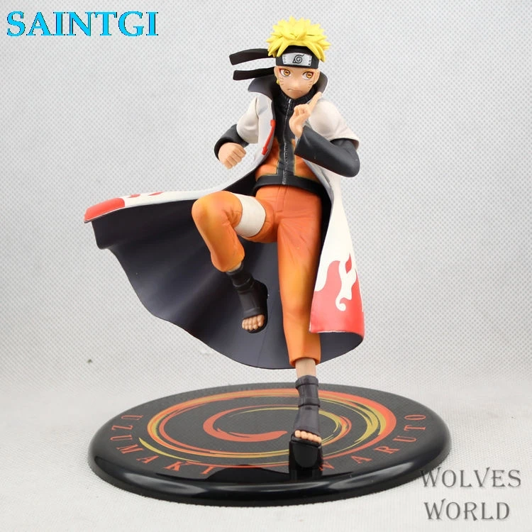 

SAINTGI 17CM Anime Naruto Uzumaki Naruto PVC Action Figure Collection Model Toy 1/6 Scale figure doll children gift ACGN