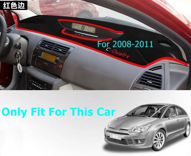 

Car Dashboard Cover Dash Board Dash Mat Pad Carpet Cover Auto Pad Rug Sun Shade Dashmat For Citroen C-Quatre C4 2008-2018
