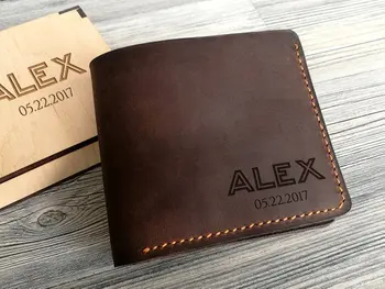 

Personalized names Mens Wallet Leather Gift for Him Groomsmen Gift Mens Wallets Valentine's father's day boyfriend gifts