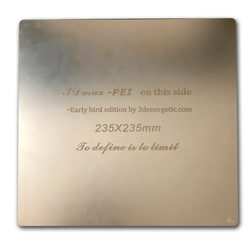 

ENERGETIC Upgrade 3D Printer Platform PEI Build Surface Flexible Plate for Ender-3 235x235mm,Removable Spring Steel Sheet