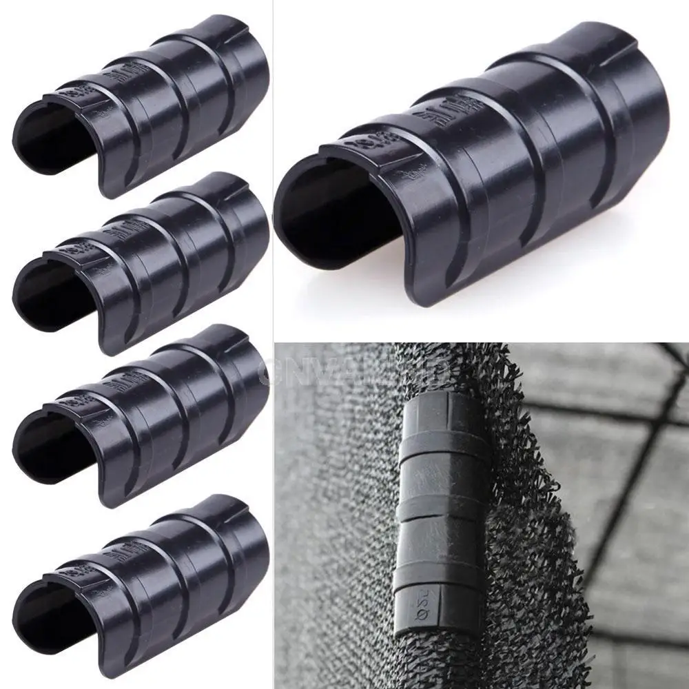 10pcs lot Greenhouse Frame Pipe Tube and Film Clip Clamp Connector Kit 19mm font b Garden