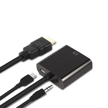 

HDMI turn VGA Converter Cables HD Line Conversion VGA Interface Head Computer HD Set-top Box Projector Drive-free Plug and Play