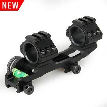 

PPT Scope Parts Rifle Scope Mount Dual Ring 25.4MM Top Picatinny Rail Bubble Level Scope Mount For Outdoor Hunting PP24-0185